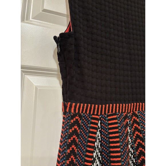Maeve Anthropologie Womens Fit & Flair Knit Dress Size 2 Geometric Print V Neck - Picture 6 of 12